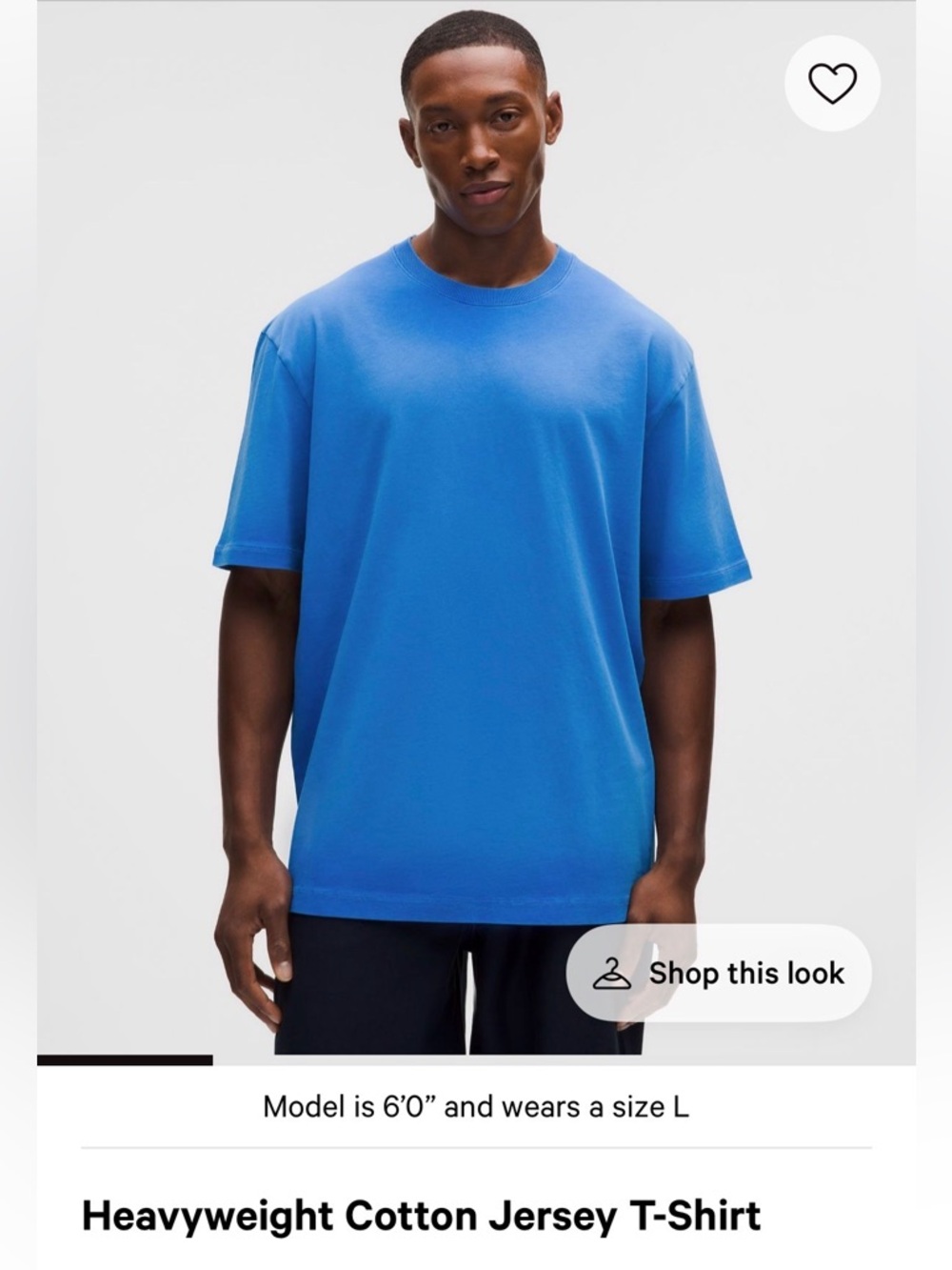 Lululemon - men’s Heavyweight Cotton Tee Shirt - Medium - NWT